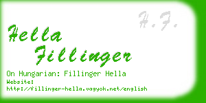 hella fillinger business card